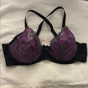 Elegant Purple Lace Bra